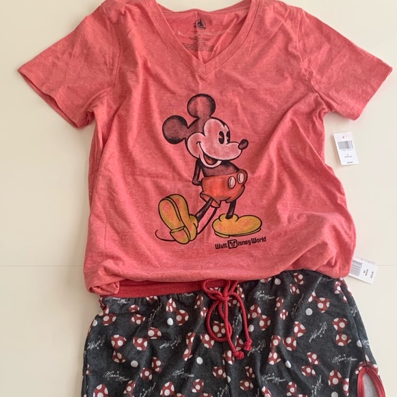 Disney Other - NEW Disney Parks WDW Mickey Tee & Mini Shorts Set- Medium